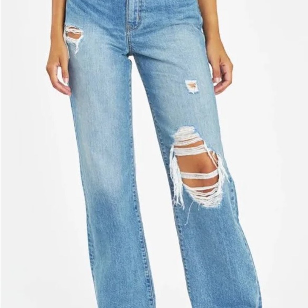 Women's Blue Distressed Jeans